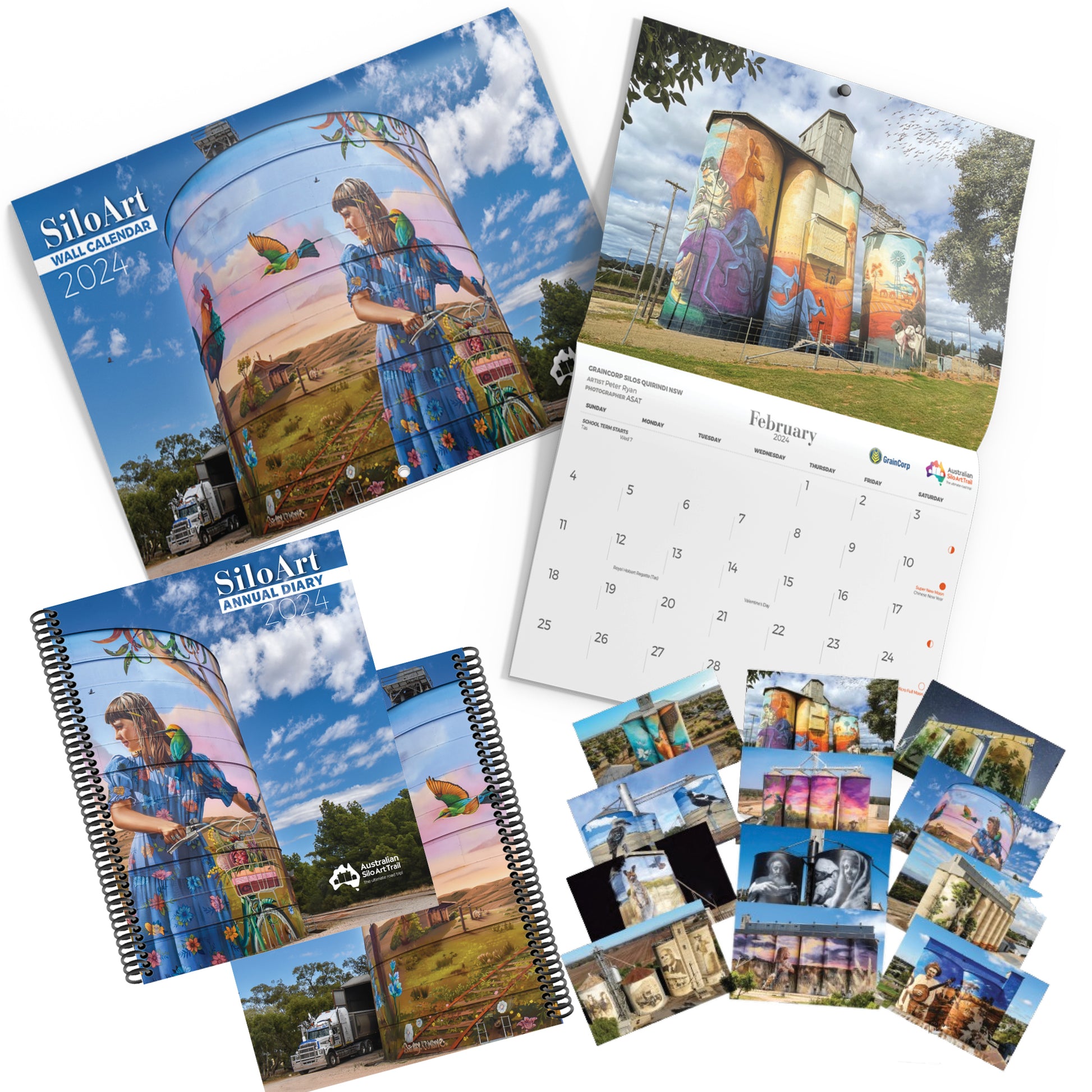 2024 Calendar Gift Set Australian Silo Art Trail Store