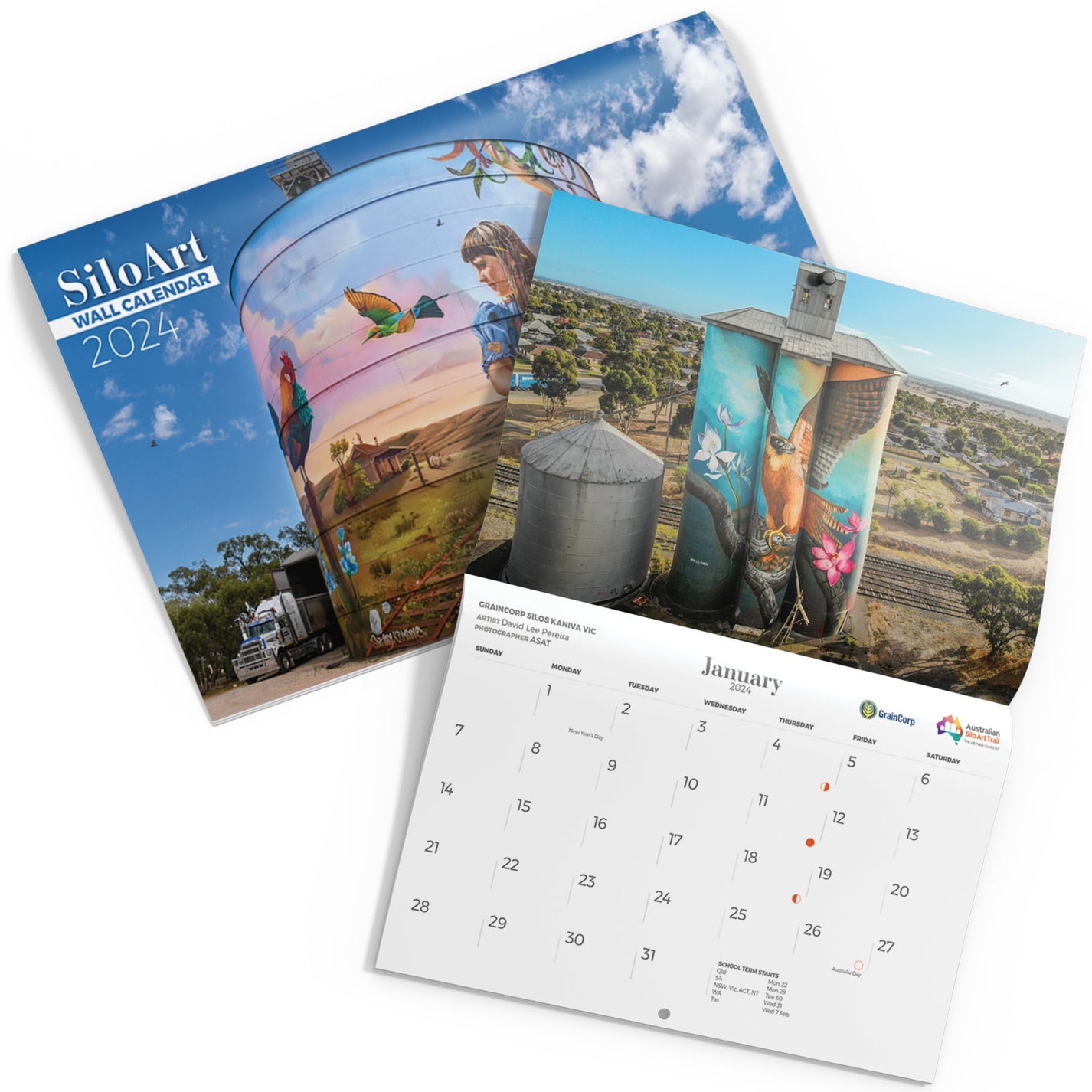 Silo Art Wall Calendar 2024 Australian Silo Art Trail Store