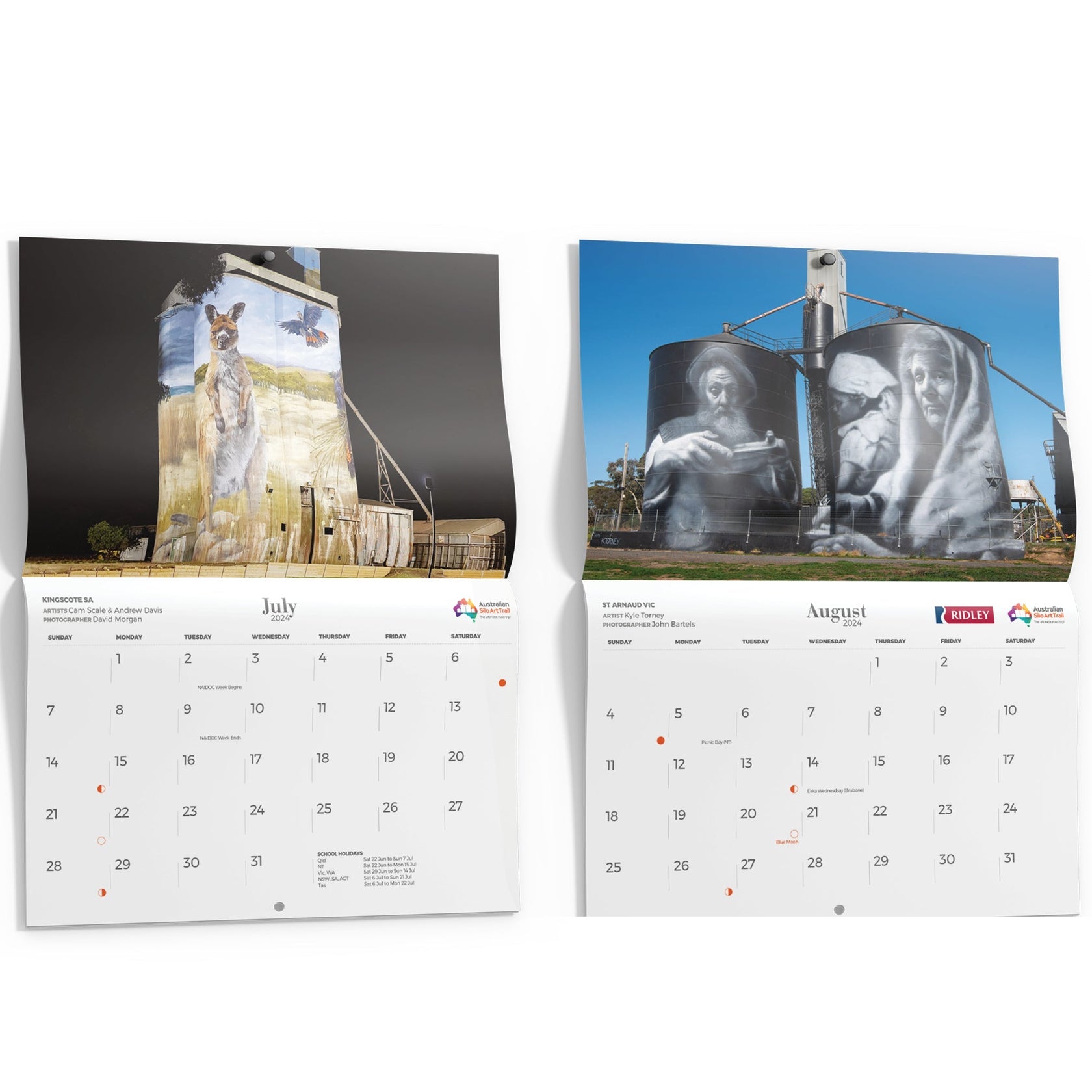 Silo Art Wall Calendar 2024 Australian Silo Art Trail Store