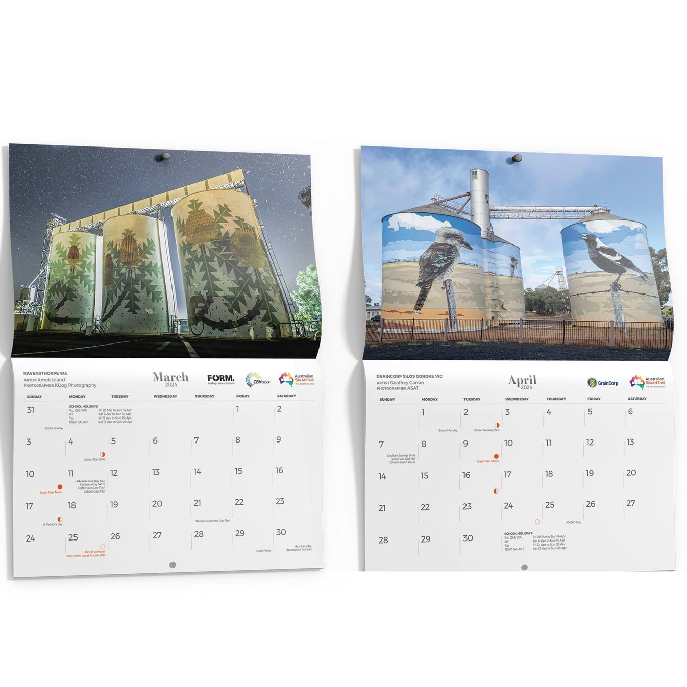 Silo Art Wall Calendar 2024 Australian Silo Art Trail Store