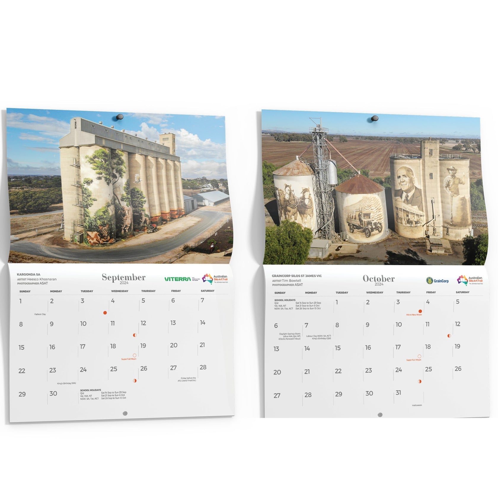 Silo Art Wall Calendar 2024 Australian Silo Art Trail Store