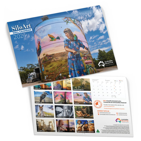 Silo Art Wall Calendar 2024 Australian Silo Art Trail Store