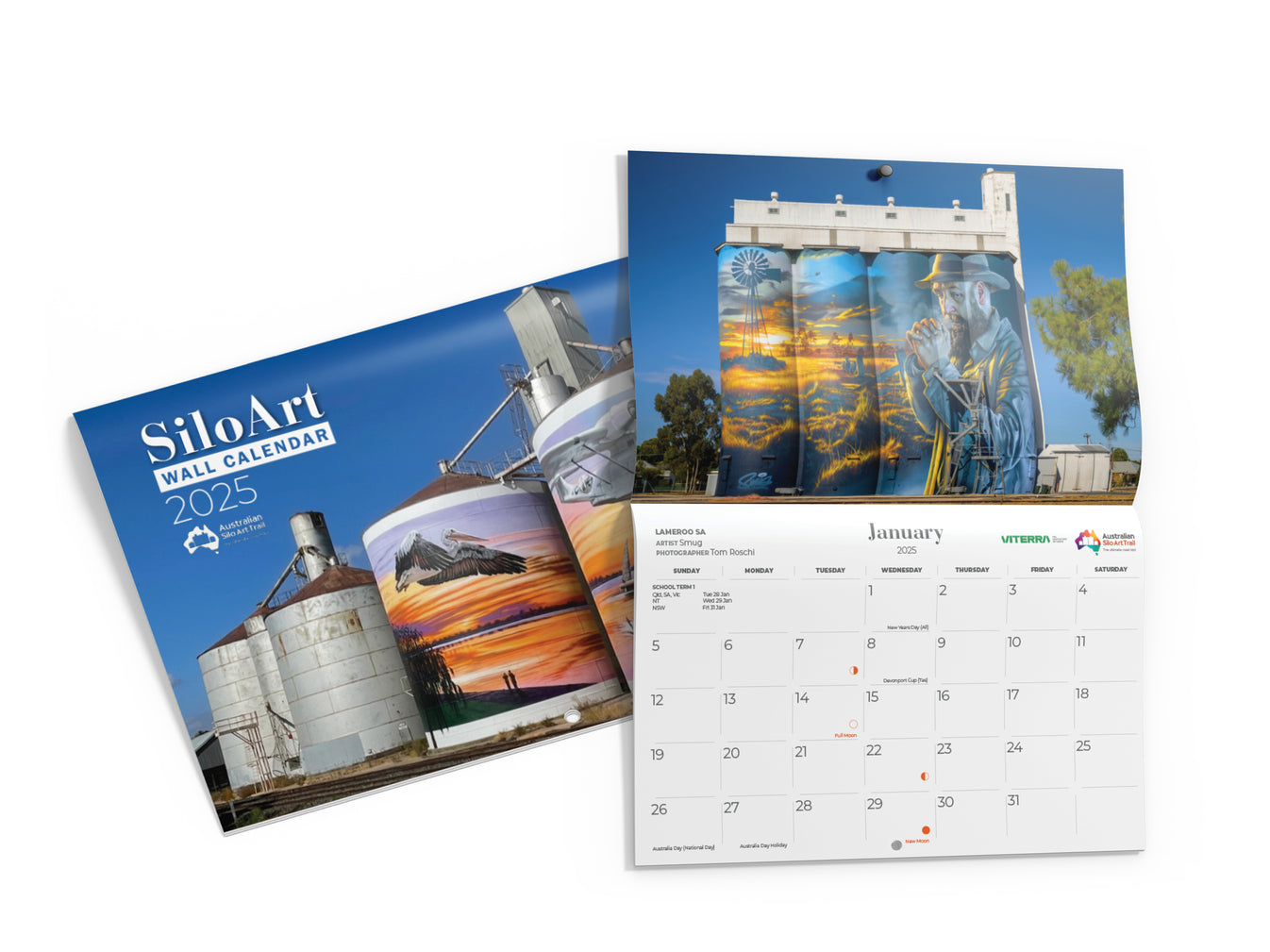 Wholesale Silo Art Wall Calendar 2025 (Box of 20) Australian Silo