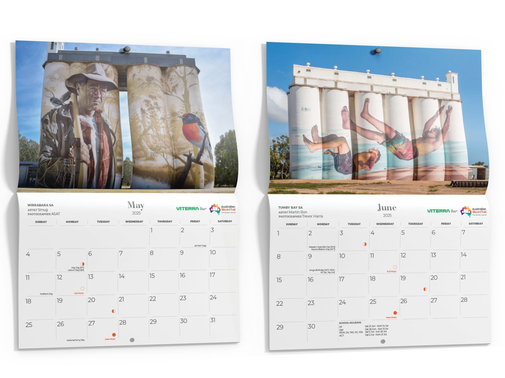 Silo Art Wall Calendar 2025 Australian Silo Art Trail Store