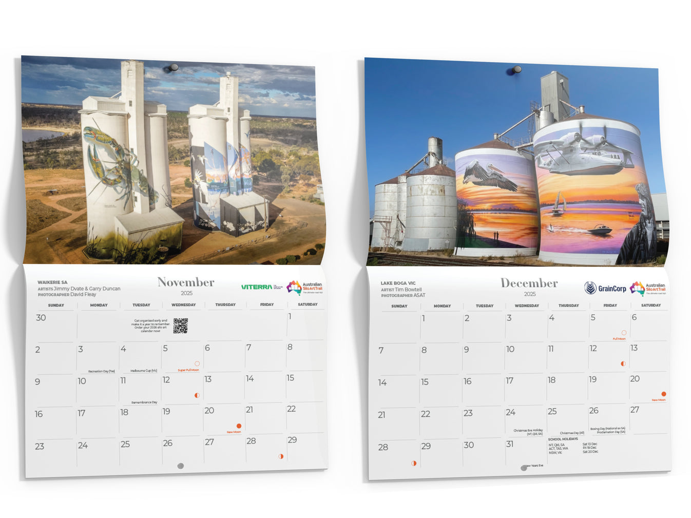 Silo Art Wall Calendar 2025 Australian Silo Art Trail Store